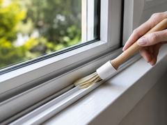 Window tracks cleaning add-on